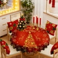 thumbnail image 5 of Loespoir Festive Christmas Tablecloth, Santa Claus Decoration and Vibrant Colors, Holiday Mood Setting Table Cover, Seasonal Table Decor for Family Dinners and Party Settings(C), 5 of 6