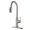 Brushed Nickel, variant on SUMERAIN Pull out Kitchen Faucet,Single Level Stainless Steel Kitchen Sink Faucets with Pull down Sprayer with Deck Plate,Brushed Nickel