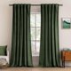 thumbnail image 1 of Cortinas MIULEE Velvet Blackout, color verde oliva, 213 x 213 cm, 2 paneles, 1 of 7