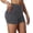 Grey, variant on Krdevn Women High Waist Pocket Yoga Shorts, Thin Summer Anti Chafing Stretch 3 Inch Workout Biker Shorts for Daily Wear,Red