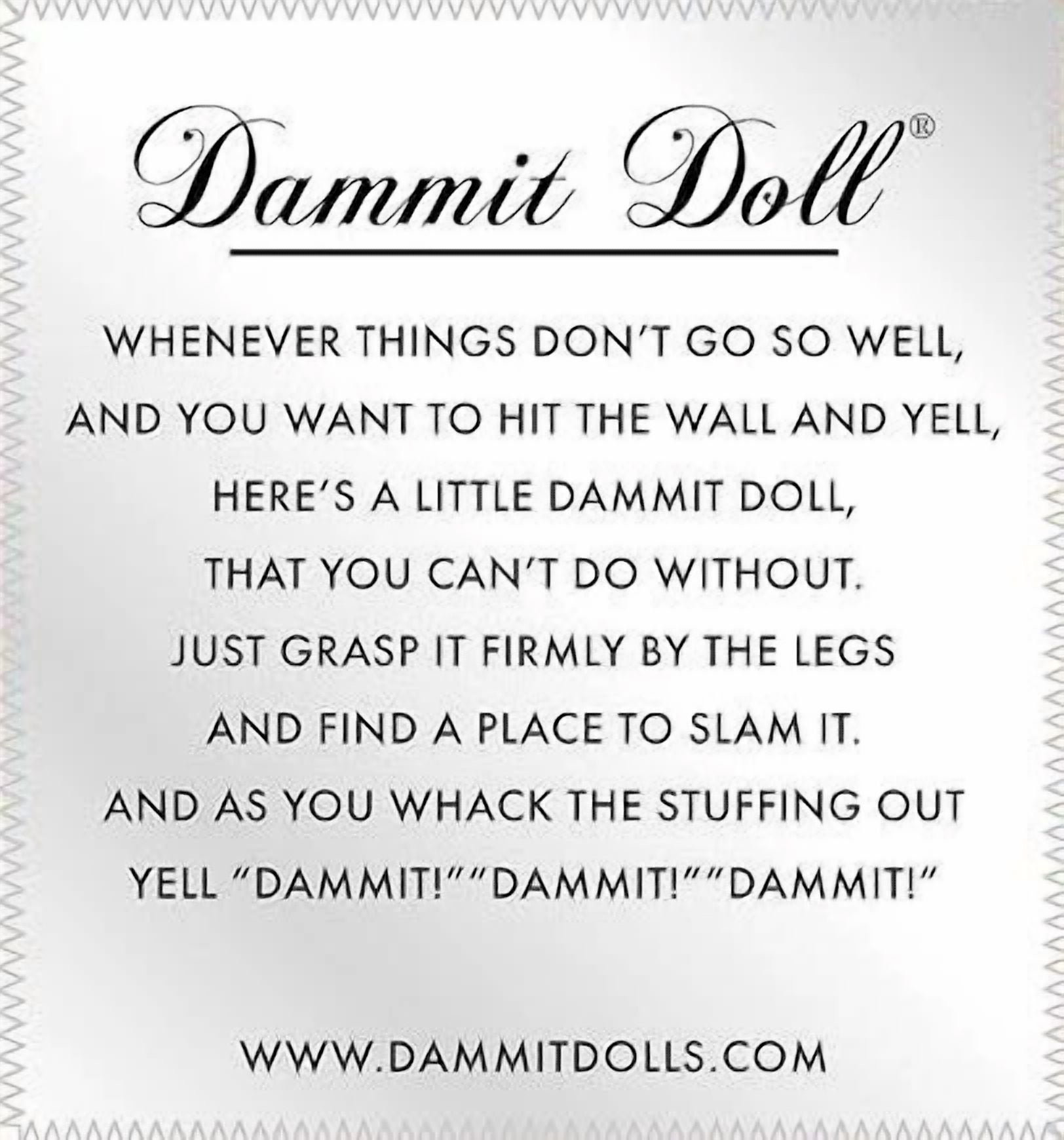 CIRCLE- Dammit! Dolls Brown Stress Relief Squishy Classic Square Camo Doll Gag Gift 12"