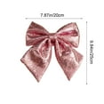 thumbnail image 3 of yulier Christmas Glitter Sequin Bow for Christmas Tree Xmas Wreath Garland Decorations, Christmas Bow Ornaments for Xmas Holiday Party Decor, 7.87"x9.84", Pink, 3 of 6