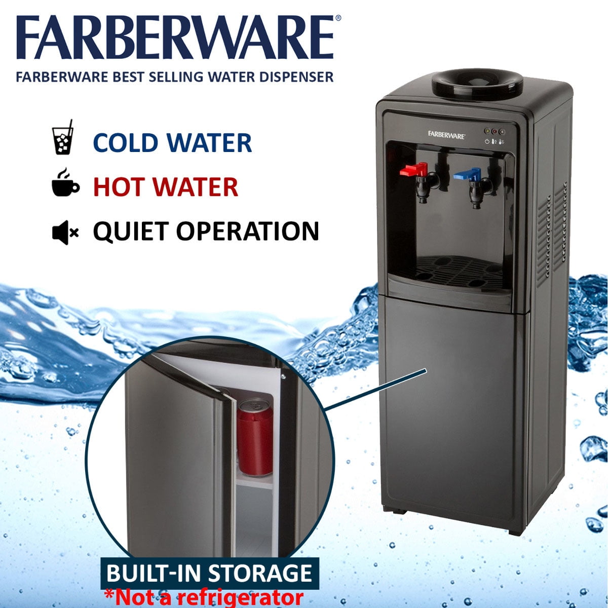 Farberware FW29919 Freestanding Hot and Cold Water Cooler Dispenser