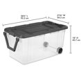 Sterilite 160 Qt Latching Stackable Wheeled Storage Tote w/ Lid, 2 Pack