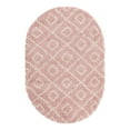 thumbnail image 3 of Unique Loom Trellis Shag Collection Area Rug - Ruth (4' x 6' Oval Light Pink/Ivory), 3 of 12
