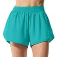 thumbnail image 2 of LOVZFMLL Womens Solid Color High Waisted Running Shorts With Pockets And Yoga Pants Green XL, 2 of 5