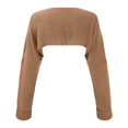 thumbnail image 5 of GEWSEY Cropped Cardigan Shrugs for Women Bolero Open Front Crop Sweater Long Sleeve Cardigan Fall Outfits Knit Tops Clothes (Brown, XXL), 5 of 5