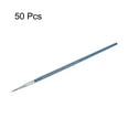 thumbnail image 3 of Uxcell 50pcs Detail Paint Brushes 14mm Nylon Painting Brush for Watercolor Acrylic Painting(000#), Blue, 3 of 6