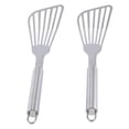 thumbnail image 1 of Fish Spatula, 2 Pack Stainless Steel Fish Turner 12.5 Inch Kitchen Cookie Spatula with Brushed Stain, 1 of 5