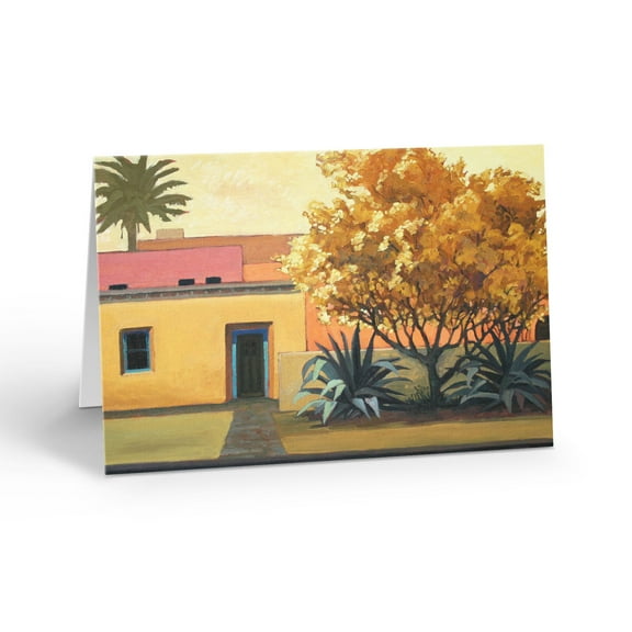 Pretty Mexican Adobe Blank Note Cards - 10 Note Cards with Envelopes - 14472