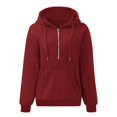 thumbnail image 4 of Half Zip Hoodie for Women Oversized Y2k Hooded Sweatshirt Fall Winter Fashion Loose Trendy Streetwear Pullover, 4 of 4