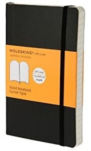 Moleskine Classic Notebook, Pocket, Ruled, Black, Soft Cover (3.5 x 5.5)
