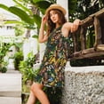 thumbnail image 2 of Logiee Hawaiian Culture Symbols Print Summer Dresses for Women,Beach Sleeveless Flowy Pocket Tshirt Tank Sundresses,Women's Sleeveless Dress, 2 of 7