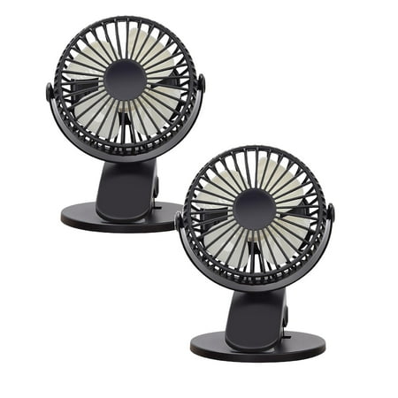 

Jrocdr Fan Clip On Stroller Portable Fan 360° Adjustable Clip Fan Mini Quiet Desk Fan USB Rechargeable Battery Powered Fan Clip Fans Portable Rechargeable Portable Desk Fan Small Portable *2PCS