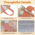 thumbnail image 4 of Pioneer Flower Floral Print Pattern Insulated Lunch Bag for Women & Adults,Large Portable Soft Cooler Lunch Bag,Thermal Food Storage Tote with Pearl Cotton,8.66L,8.75x5.75x9.5 Inch, 4 of 6