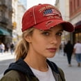 thumbnail image 5 of 250th Anniversary Distressed Denim Baseball Cap Embroidered Patriotic Adjustable, 5 of 7