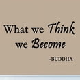 thumbnail image 2 of VWAQ What We Think We Become Wall Decal Buddha Quote, 2 of 2
