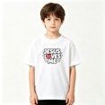 thumbnail image 2 of Jesus Loves Me Christian Faith Boys Graphic Tees Kids T-Shirt 100% Cotton Short Sleeve Tops Ages 4-13Y, 2 of 5