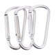 thumbnail image 5 of Multifunción 5.2mm 20Pcs Mosquetones De Aluminio Hebilla Paquete Llavero Clip Spring Plata shamjiam Mosquetón en forma de D, 5 of 8