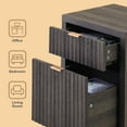 thumbnail image 6 of ARKANTOS Set of 2 Nightstands with Charging Station, 2 Drawer Modern Bedside Tables, Charcoal Oak, 6 of 10