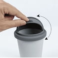 thumbnail image 4 of Cubo de basura de silicona negra para coche con tapa, portátil para puertas de coche, adecuado para consola, portavasos, hogar u oficina., 4 of 5