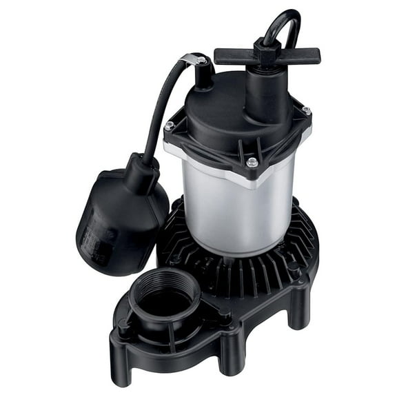 FPZS33T Submersible Sump Pump with Tethered Float , 3600 GPH, 1/3 , 115 Vac, 60 Hz