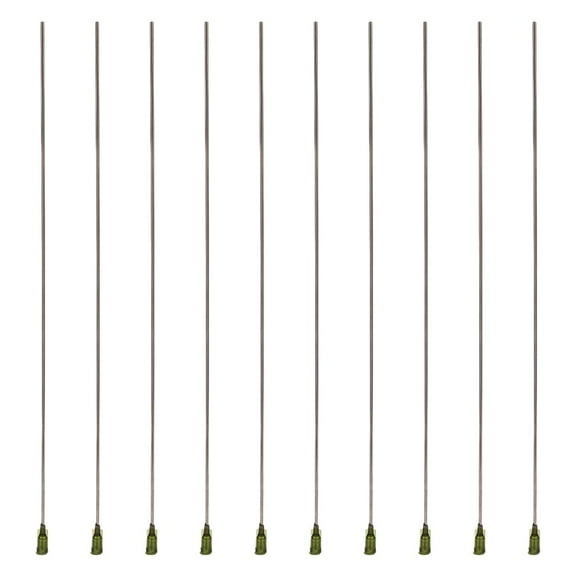 10Pcs 11.69 Inch Blunt Tip Dispensing Needles 18 Gauge Stainless Steel Long Needles with Luer Lock