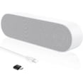 thumbnail image 1 of Computer speakers, USB portable computer speakers, mini soundbar with 3D surround stereo for laptop, PC, notebook, desktop - plug and play (white)., 1 of 5