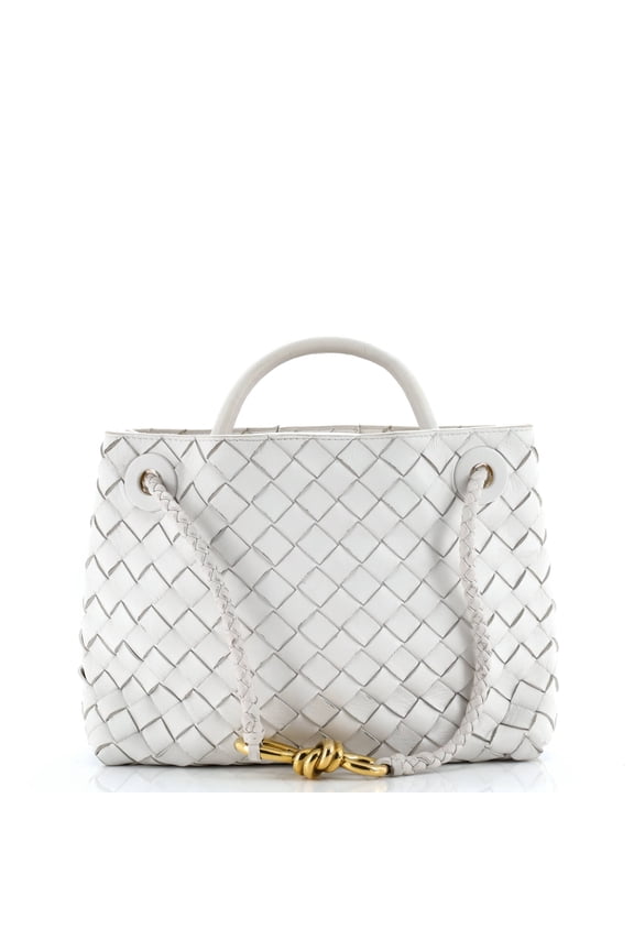 Pre-Owned Andiamo East West Top Handle Bag Intrecciato Nappa Small By Rebag