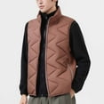 thumbnail image 6 of Busydd Down Vest Men Warm Winter Stand Collar Sleeveless Quilted Vest Fashion Casual Solid Color Zipper Oversized Puffer Vest for Men with Pockets 3XL, 6 of 6