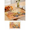 thumbnail image 5 of Thanksgiving Pumpkin Farm Truck Placemats Set of 4,Wipeable Washable Table Mats for Dining Tables,Fall Maple Leaves Orange Gradient Place Mats for Kitchen Event Party Tabletop Decor, 5 of 7