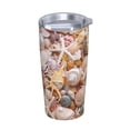 thumbnail image 2 of Kll Colorful Seashells Stainless Steel Vacuum Insulated Coffee Cup 20 Oz Insulated Travel Mug Water Cup With Leak-Proof Straw Lid & Flip Lid,1 Metal Straws,1 Cleaning Brush, 2 of 8