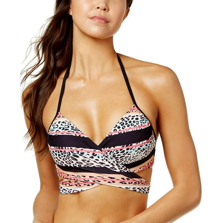 

Sundazed BLACK MULTI Simone Bra-Sized Underwire Wrap Bikini Top US 36C UK 36C
