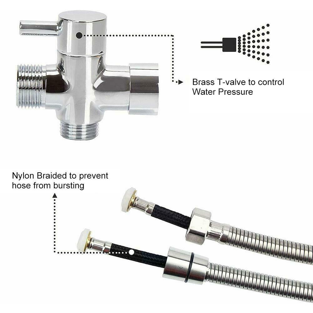 Tachi Silver Stainless Steel Handheld Spray Jet Bidet