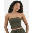 thumbnail image 2 of No Boundaries French Terry Tube Top and Shorts Set, 2-Piece, Women's, 2 of 5