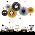 thumbnail image 5 of Graduation Season Party Gold Black Silver  Fan Flower Set With Decoration, 5 of 5