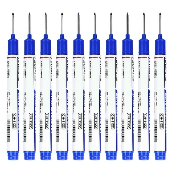 Waterproof Fast-Drying Oil-Based Marker Pen for Deep Holes, Industrial Long-Tip Writing Tool Metal Wood Surfaces