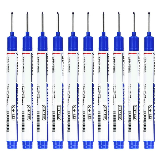 EGNMCR 10PC Multi-Color Waterproof Fast Drying Oil-Based Long-Head Marker For Deep Holes 10ml Deep Hole Long Tip Marker