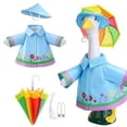 thumbnail image 3 of AuroraX Porch Goose Clothes Set 23" 19" Porch Goose Outfits Raincoat for all The Seasons Summer Seasonal Fall Lawn Garden Decor Yard Goose Decor Blue, 3 of 6