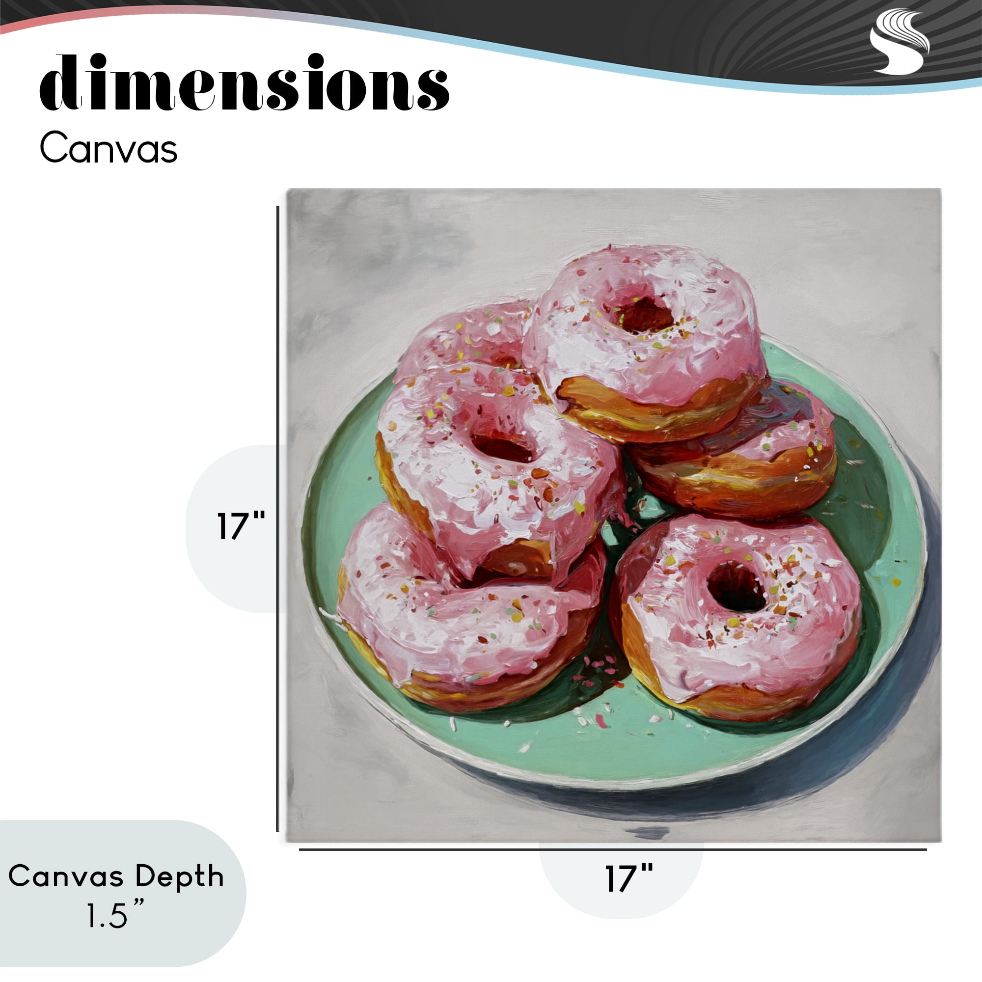 Stupell Industries Pink Frosted Donuts Canvas Wall Art, design by Tina LeCour