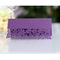 thumbnail image 3 of 50PCS Wedding Laser Three-dimensional Seat Card Hollow Leaf Table Card White Butterfly Name Card, 3 of 5
