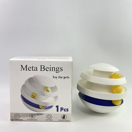 Meta Beings Toy for pets Cat Toy Ball Track Cat Exercise Wheel Ball - Kitten Toy Cat Toys for Indoor Cats Track Balls Indoor Exercise Cat Kicker Cat Supplies Cat Gift