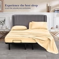 thumbnail image 2 of Queen Size 34" Split Top Flex Head Sheet Set - 100% Microfiber, Adjustable Bed, 4-Piece Set, 15" Deep Pockets Color Beige Solid, 2 of 5