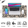 thumbnail image 5 of Long Mouse Pads for Desk,Pioneer Flower Floral Print Pattern Desk Mats on Top Of Desks, Desk Mouse Pad Extra Large with 3mm Non-Slip Base and Stitched Edge for Gaming,Office,Work,Home 31.5"x15.7", 5 of 6