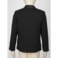 thumbnail image 5 of YIZYIF Kids Boys Long Sleeve Formal Gentleman Suit Blazer One-Button Coat for Evening Party Magic Show, 5 of 7