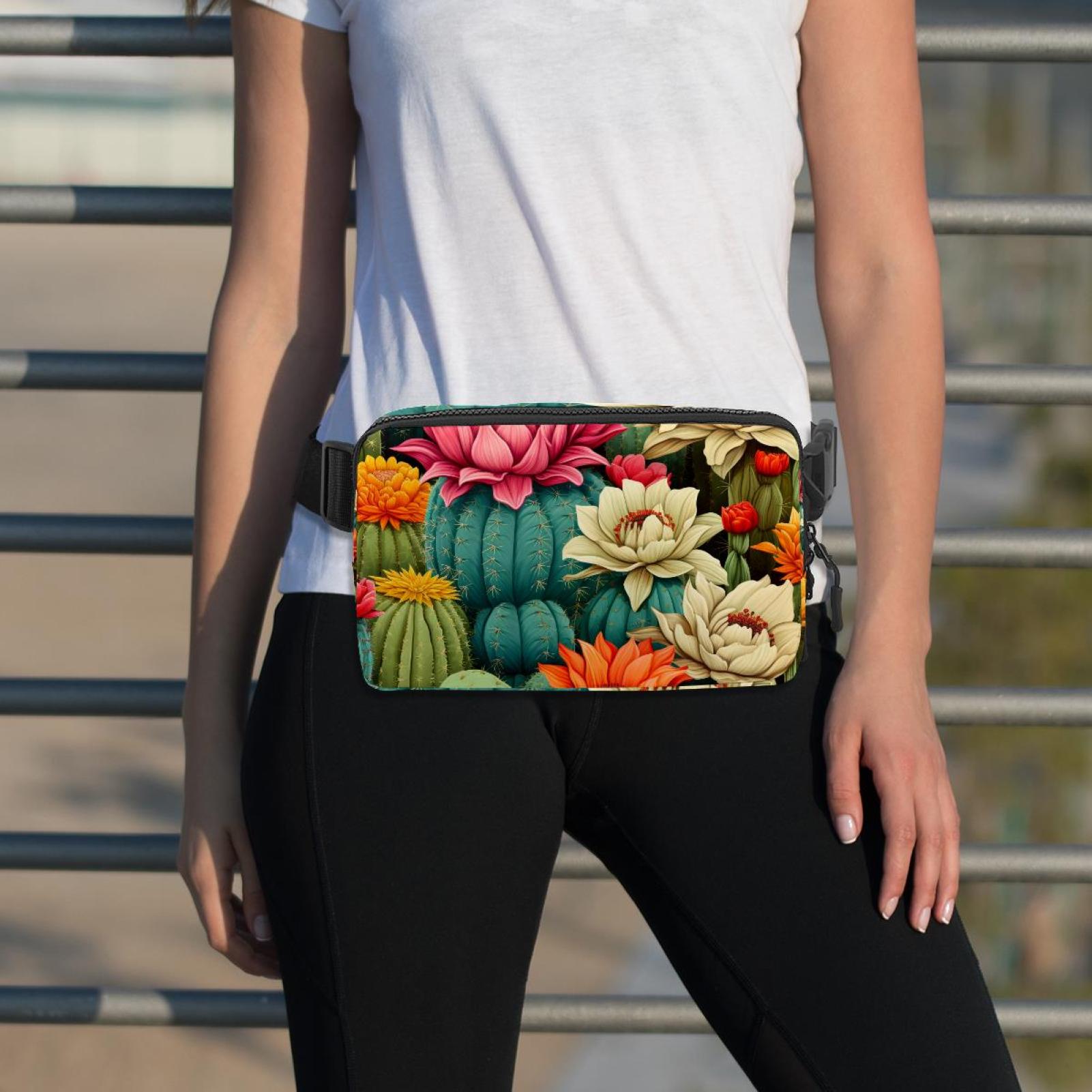 Cactus Running Belt Fanny Packs Waist Packs with Extension Strap Unisex Lightweight Adjustable