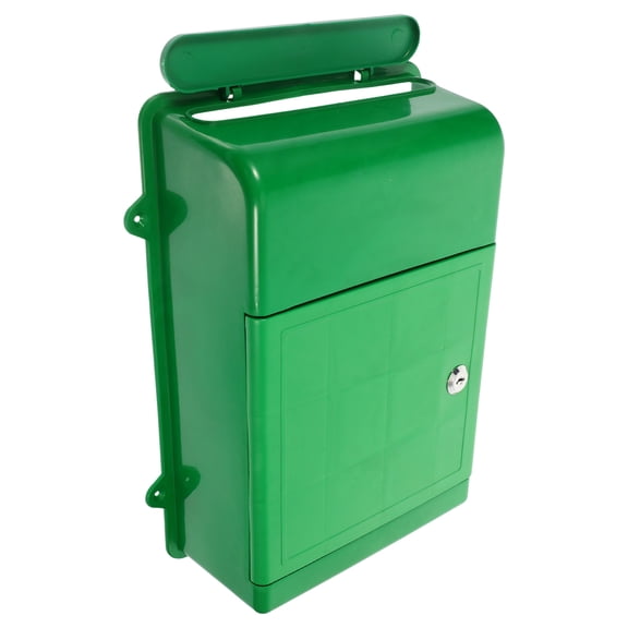 YOSADIER Large Green Wall Mounted Mailbox Made of PP Plastic for Weather-Resistant Outdoor Mail Storage