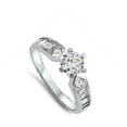 thumbnail image 4 of CHOOSE YOUR COLOR Clear CZ Elegant Engagement Ring .925 Sterling Silver Band White Female Size 9, 4 of 4