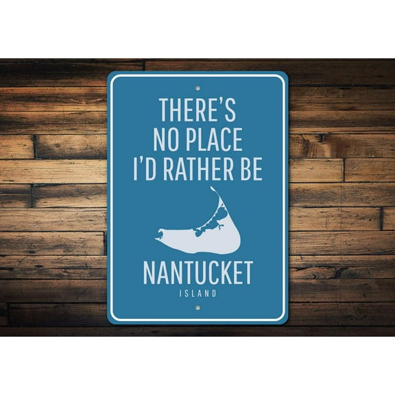Nantucket Novelty Sign, Metal Wall Decor - 10x14 inches