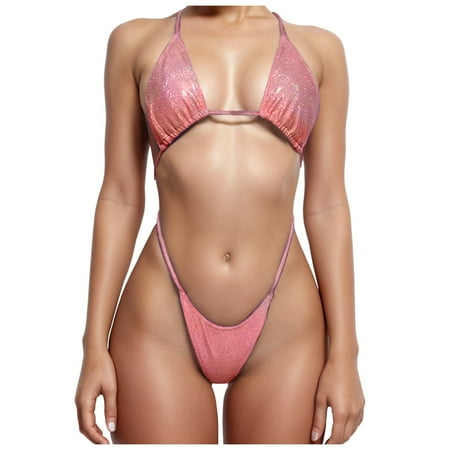 Celivon One Piece Swimsuit For Women Sexy Sling Bikini High Cut Thong S Bathing Suit Hot Spring Wear